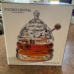 Studio Crystal Beehive Honey Jar